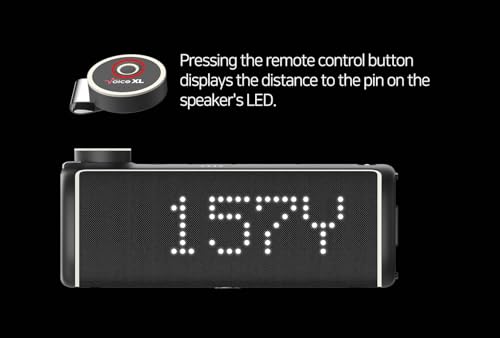 GOLFBUDDY VOICE XL Magnetic Golf GPS Speaker - Distances Visible, Rich Sound with 20W Woofer & 10W Tweeter, Clip-on Remote Controller, Attachable to Golf Cart, 10 Hours Battery Life, IPX6 Waterproof