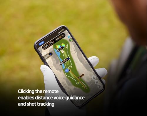 GOLFBUDDY VOICE XL Magnetic Golf GPS Speaker - Distances Visible, Rich Sound with 20W Woofer & 10W Tweeter, Clip-on Remote Controller, Attachable to Golf Cart, 10 Hours Battery Life, IPX6 Waterproof